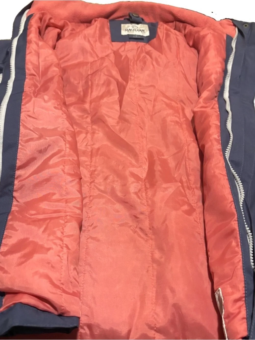 Magellan Outdoors Academy Girls Purple Blue Hooded Zip Up Jacket - Large